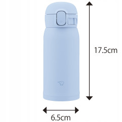 Kubek termiczny termos mały ZOJIRUSHI SM-WS36-AM 360 ml Jasno-Niebieski