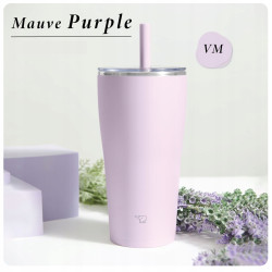 Kubek termiczny z słomką na napoje ZOJIRUSHI 720 ml Fioletowy