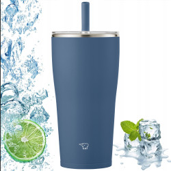 Kubek termiczny z słomką do biura ZOJIRUSHI 720 ml Granatowy