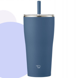 Kubek termiczny z słomką do biura ZOJIRUSHI 720 ml Granatowy