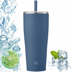 Kubek termiczny z słomką na podróże ZOJIRUSHI 890 ml Granatowy