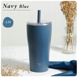 Kubek termiczny z słomką na podróże ZOJIRUSHI 890 ml Granatowy