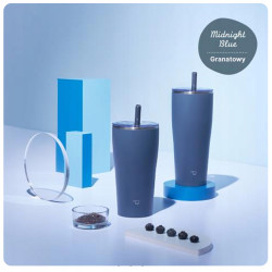Kubek termiczny z słomką na podróże ZOJIRUSHI 890 ml Granatowy