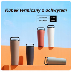Kubek termiczny na herbatę z rączką ZOJIRUSHI SX-LA89H-WM 890 ml Biały