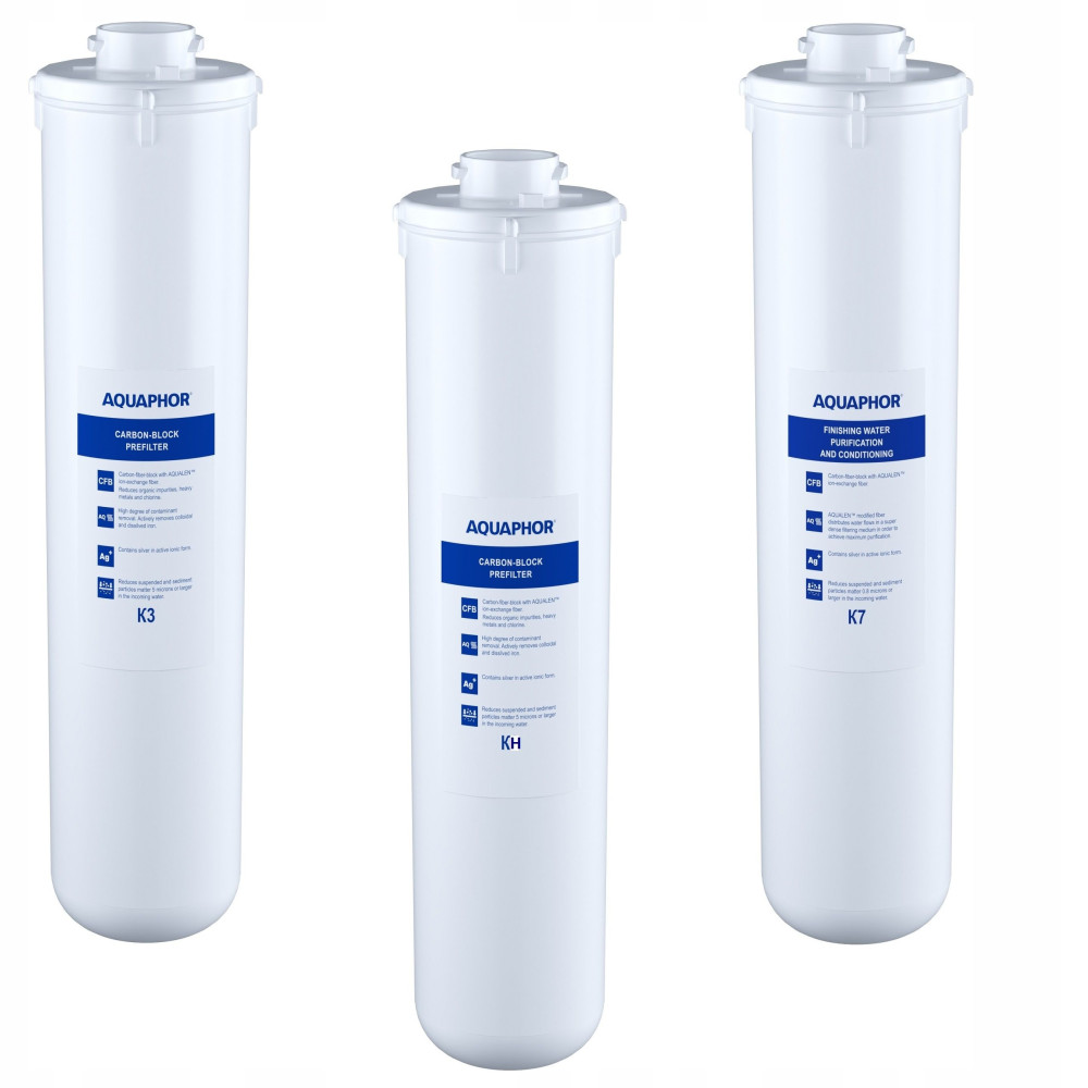 Komplet 3 wkładów K3 KH K7 do Aquaphor Kryształ H, ECO Komplet 3 wkładów K3 KH K7 do Aquaphor Kryształ H, ECO
