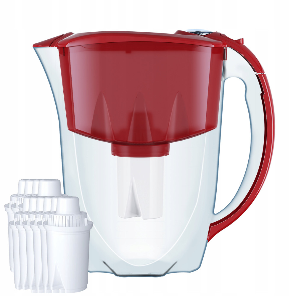 Dzbanek z filtrami do wody Aquaphor Ideal 2,8L bordowy + 10 filtrów B15 Dzbanek z filtrami do wody Aquaphor Ideal 2,8L bordowy + 10 filtrów B15