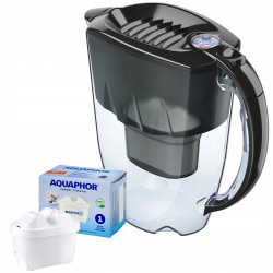 Dzbanek filtrujący Aquaphor Amethyst 2,8 l czarny z wkładem maxfor B25