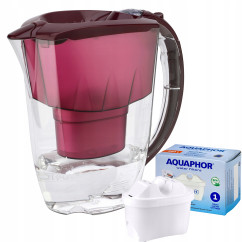 Dzbanek filtrujący Aquaphor Amethyst 2,8 l wiśniowy z filtrem maxfor B25