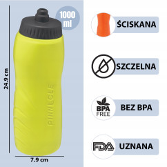 Bidon sportowy PINNACLE TPX9054 Zielony 1L