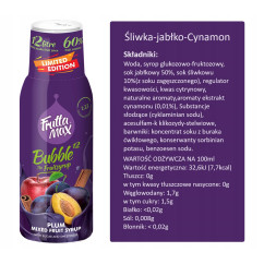 Fruttamax syrop koncentrat Śliwka Jabłko Cynamon 0.5L