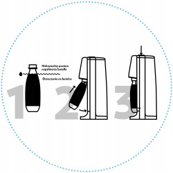 Saturator do wody SODASTREAM TERRA Czarny + 2x butelka
