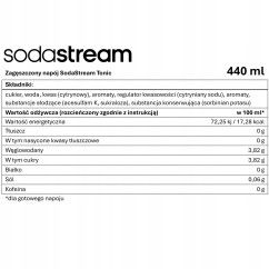 Syrop SodaStream Tonic Tonik Koncentrat Smakowy do Wody z Saturatora 440 ML