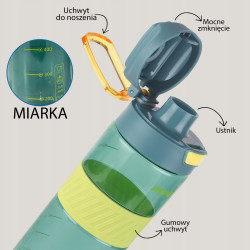 Butelka na wodę z uchwytem sportowa 650 ml Pinnacle PHY-B-1001 niebieska