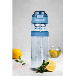 Butelka na wodę z uchwytem i słomką 850ml Pinnacle niebieska