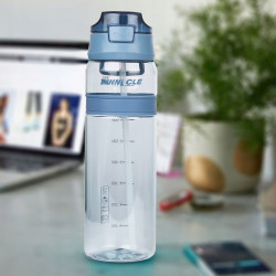Butelka na wodę z uchwytem i słomką 850ml Pinnacle niebieska