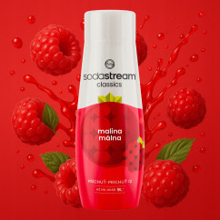 Syrop Koncentrat Do Wody SodaStream Malina, o smaku malinowym gaz saturator