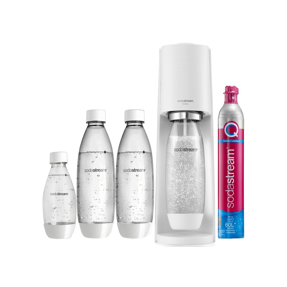 SodaStream TERRA saturator zestaw 2 butelki 1L + butelka 0.5l + butla CO2 SodaStream TERRA saturator zestaw 2 butelki 1L + butelka 0.5l + butla CO2