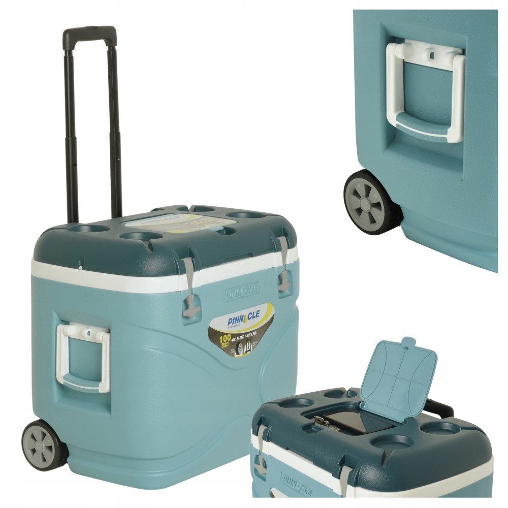 PINNACLE Lodówka Turystyczna 45L z kółkami na Wkłady TPX3012 Duża błękitna PINNACLE Lodówka Turystyczna 45L z kółkami na Wkłady TPX3012 Duża błękitna