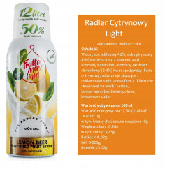 Koncentrat FruttaMax Radler Light, 500 ml