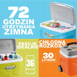 Lodówka turystyczna na kołach duża Pinnacle TPX3007 30L zielona