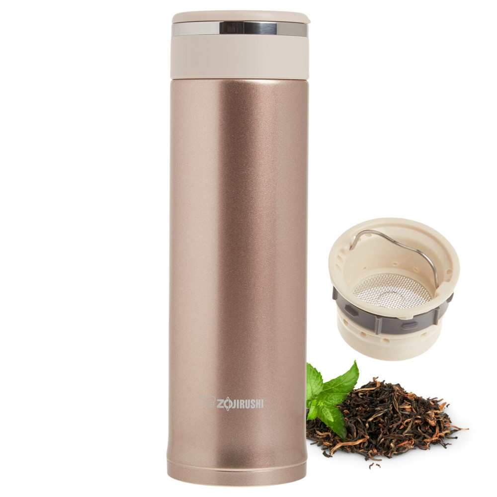 Kubek termiczny z sitkiem na herbatę ZOJIRUSHI 460ml złoty Kubek termiczny z sitkiem na herbatę ZOJIRUSHI 460ml złoty