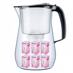Dzbanek filtrujący Aquaphor Provence 4,2 l + 6 wkładów, czarny