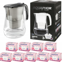 Dzbanek filtrujący Aquaphor Onyx 4,2 l + 9 wkładów, czarny
