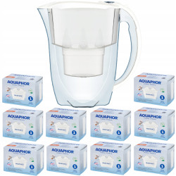 Dzbanek filtrujący Aquaphor Amethyst 2,8 l + 10 wkładów, biały
