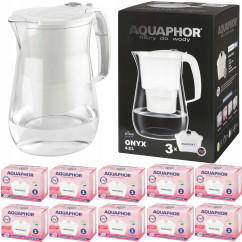 Dzbanek filtrujący Aquaphor Onyx 2,8 l + 10 wkładów, biały