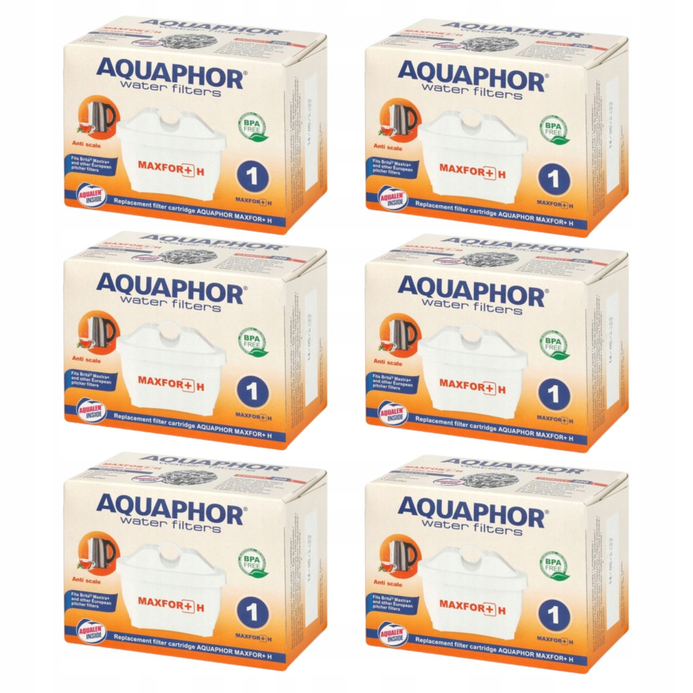 Filtr do wody Aquaphor Maxfor H wkład wymienny do dzbanka ZESTAW 6 szt Filtr do wody Aquaphor Maxfor H wkład wymienny do dzbanka ZESTAW 6 szt