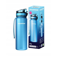 Butelka filtrująca do Wody AQUAPHOR City 0.5l,Błękit do szkoły, pracy