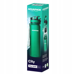 Butelka filtrująca wody AQUAPHOR City 0,5l,Butelkowa Zieleń