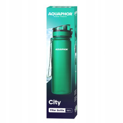 Butelka filtrująca wody AQUAPHOR City 0,5l,Butelkowa Zieleń