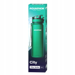 Butelka filtrująca wody AQUAPHOR City 0,5l,Butelkowa Zieleń