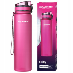 Butelka filtrująca Aquaphor City 1L Różowa Bidon na wodę