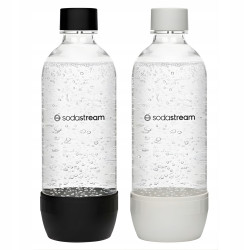 SodaStream Butelki do Saturatora 2x 1L czarna / biała zestaw do zmywarki