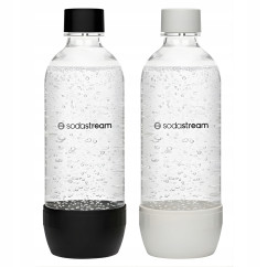 SodaStream Butelki do Saturatora 2x 1L czarna / biała zestaw do zmywarki