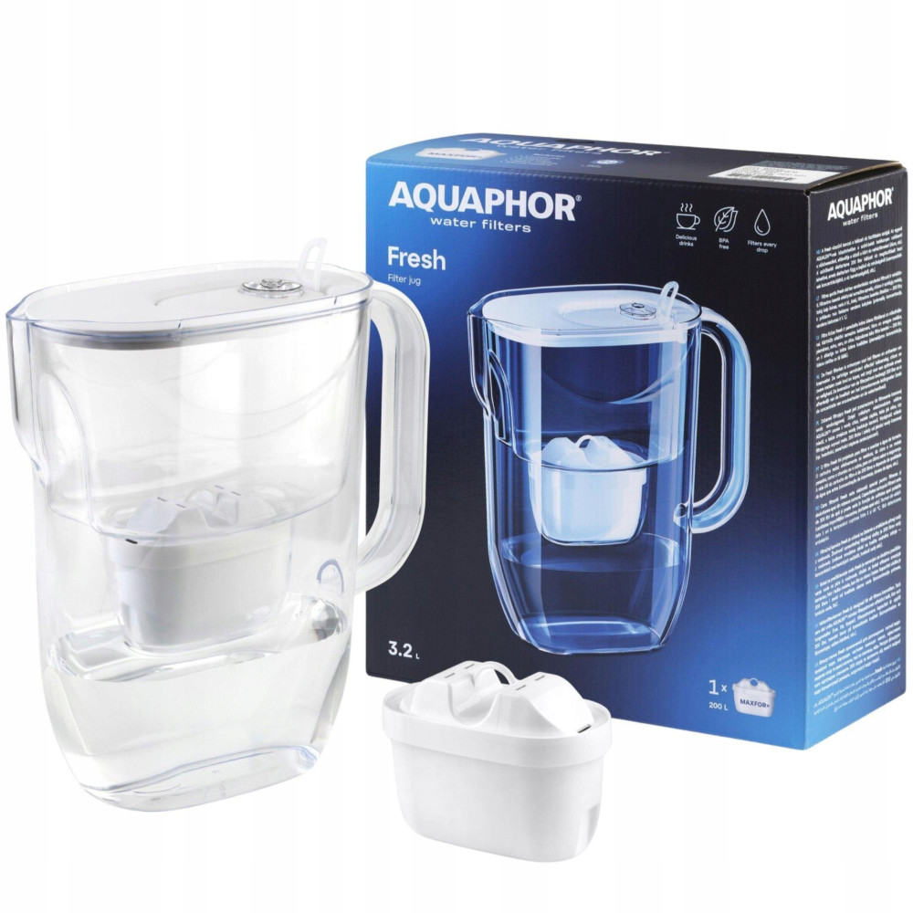 Dzbanek filtrujący wodę Aquaphor Fresh 3,2L biały z wkładem Maxfor