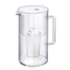 Dzbanek filtrujący szklany Aquaphor Nord 2,5l z wkładem A5 (350L), biały