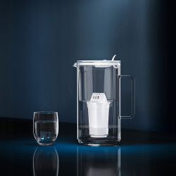 Dzbanek filtrujący szklany Aquaphor Nord 2,5l z wkładem A5 (350L), biały