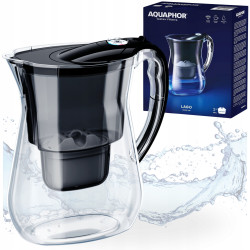 Dzbanek filtrujący wodę Aquaphor LAGO Czarny 3.8L, wkład węglowy Maxfor+
