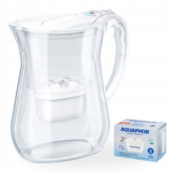 Dzbanek filtrujący wodę Aquaphor LAGO biały 3.8L, wkład węglowy Maxfor+