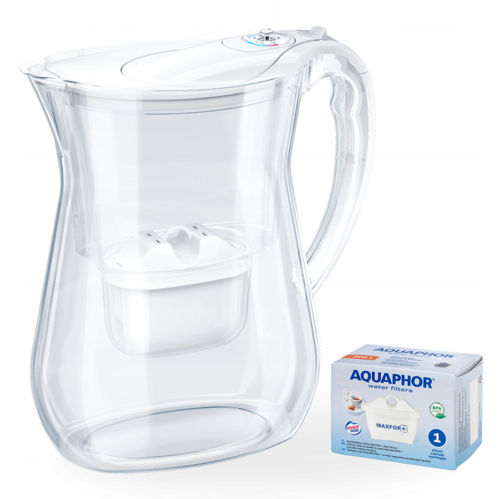 Dzbanek filtrujący wodę Aquaphor LAGO biały 3.8L, wkład węglowy Maxfor+