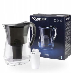 Dzbanek filtrujący wodę Aquaphor LYON Czarny 3.8L, wkład węglowy A5+