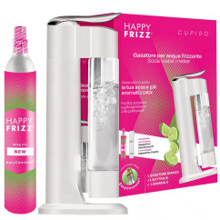 Saturator do Gazowania Wody Happy Frizz Cupido Biały, Butelka 700 ml