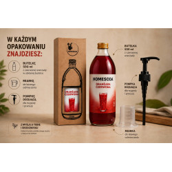 Syrop o Smaku Czerwonej Oranżady Koncentrat do SodaStream Homesoda 500ml