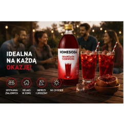 Syrop o Smaku Czerwonej Oranżady Koncentrat do SodaStream Homesoda 500ml