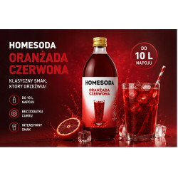 Syrop o Smaku Czerwonej Oranżady Koncentrat do SodaStream Homesoda 500ml