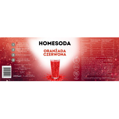 Syrop o Smaku Czerwonej Oranżady Koncentrat do SodaStream Homesoda 500ml