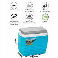 Mini lodówka przenośna Pinnacle TPX 7013 10L niebieska +3 wkłady chłodzące